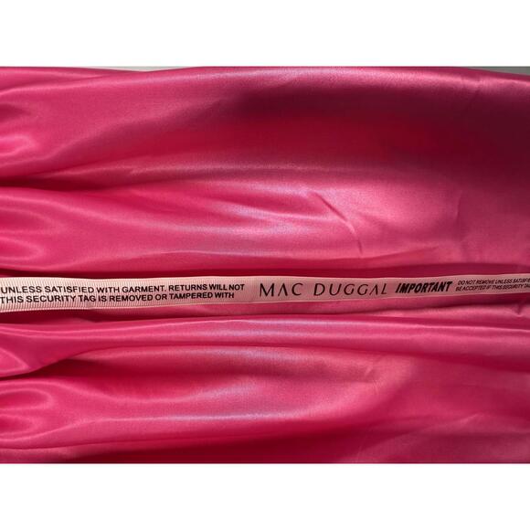 NWT Mac Duggal Fuchsia Bow Bubble Hem Mini Dress Size 8 - Picture 7 of 10